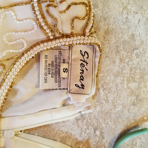 Women's silk sequence evening top - Picture 4 of 4